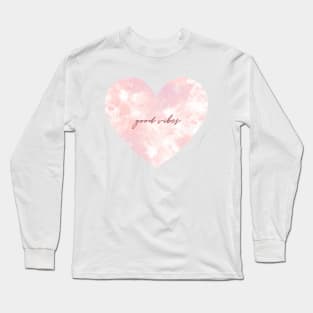 Dye Heart_Pink Long Sleeve T-Shirt